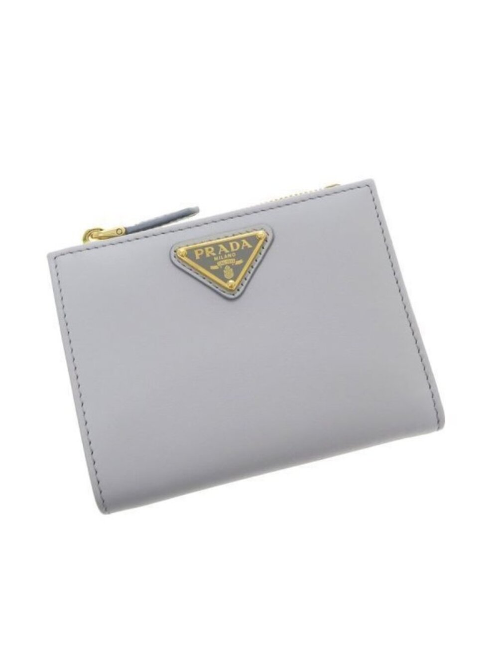 Prada Compact Wallet Gray